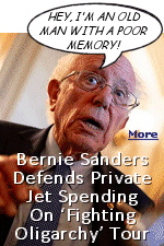 Senator Bernie Sanders (I-VT), who is older than Joe Biden, has come under scrutiny for spending over $220,000 on private jet travel in the first quarter of 2025 as part of his ''Fighting Oligarchy'' tour, which is aimed at challenging the influence of billionaires and corporate interests, has drawn criticism for the apparent contradiction between its message and what they do themselves. The Democrats have as many, if not more, billionaires supporting them as do the Republicans. Do as I say, not as I do.